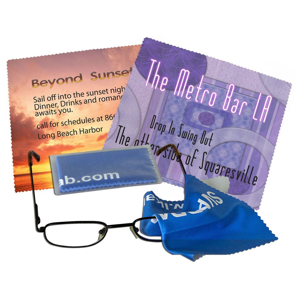 Microfiber Cleaning Cloth in Clear Plastic Bag (5 1/8" x 5 1/8")