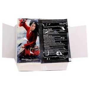 Mini Box Envelope with 2 Promotional Alcohol Wipe 75 % Alcohol Formula Black Color