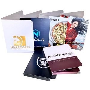 Mini Presentation Folder with 2 Promotional Alcohol Wipe 75 % Alcohol Formula Black Color